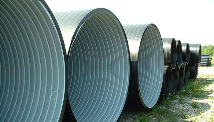 Gravity sewage Uponor Infra PE pipe Weholite