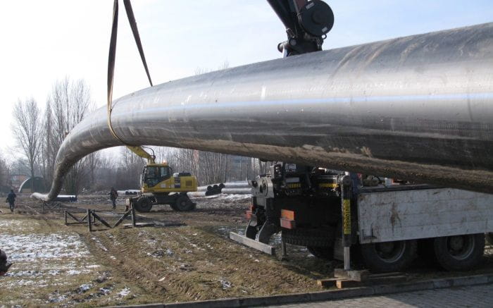 Renovation of water supply pipeline by means of swagelining