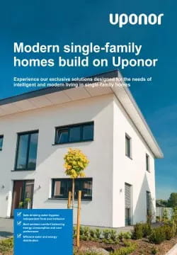 Des maisons unifamiliales modernes construites sur Uponor